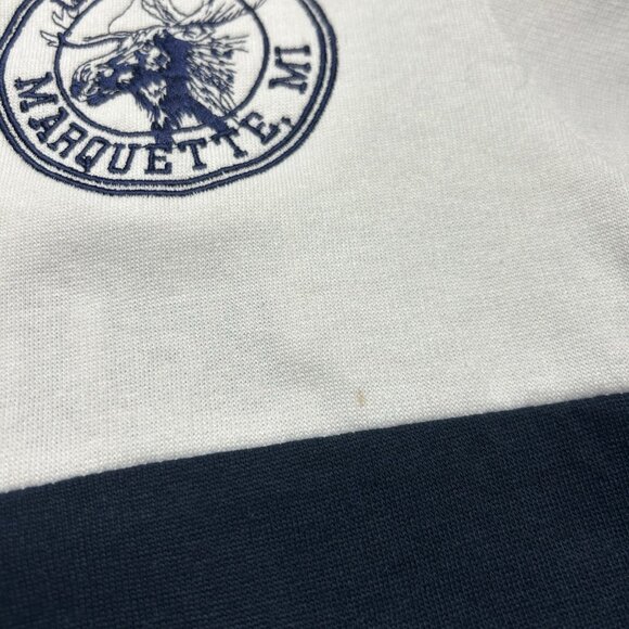 NWT pullover hoodie sweatshirt up north Marquette Michigan moose DEADSTOCK Med - Picture 8 of 8